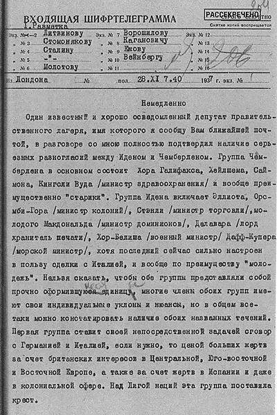 Как советский посол разгадал сговор Британии с Гитлером